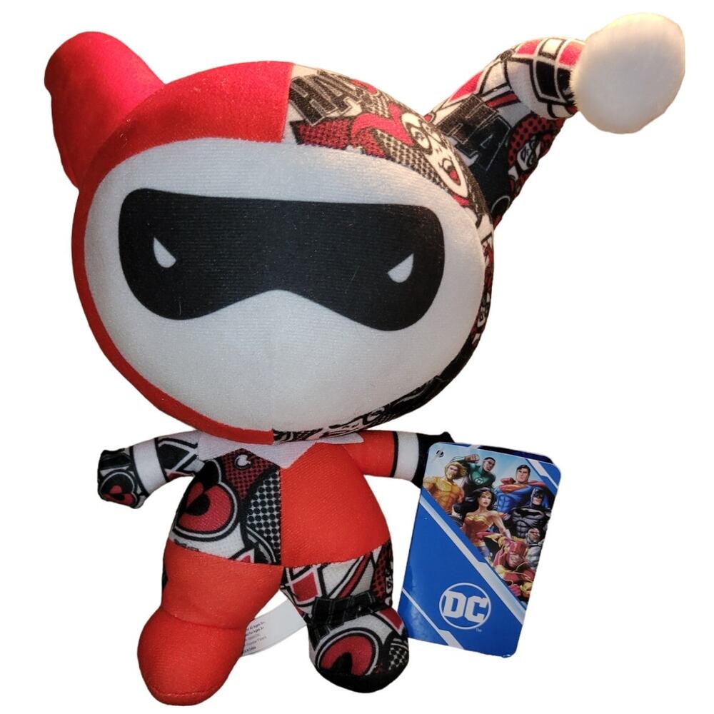 DC Comics Harley Quinn 12" Plush Justice League Chibi Sticker Collection NWT